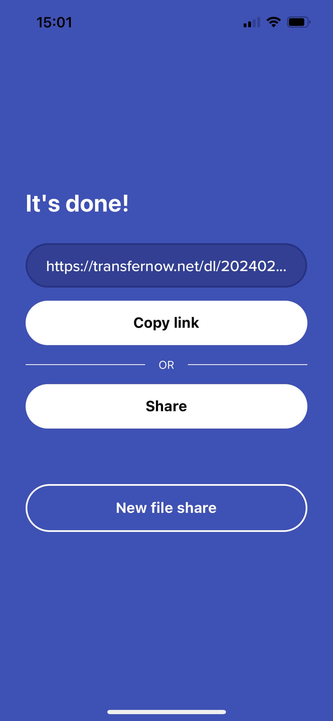 TransferNow mobile Android